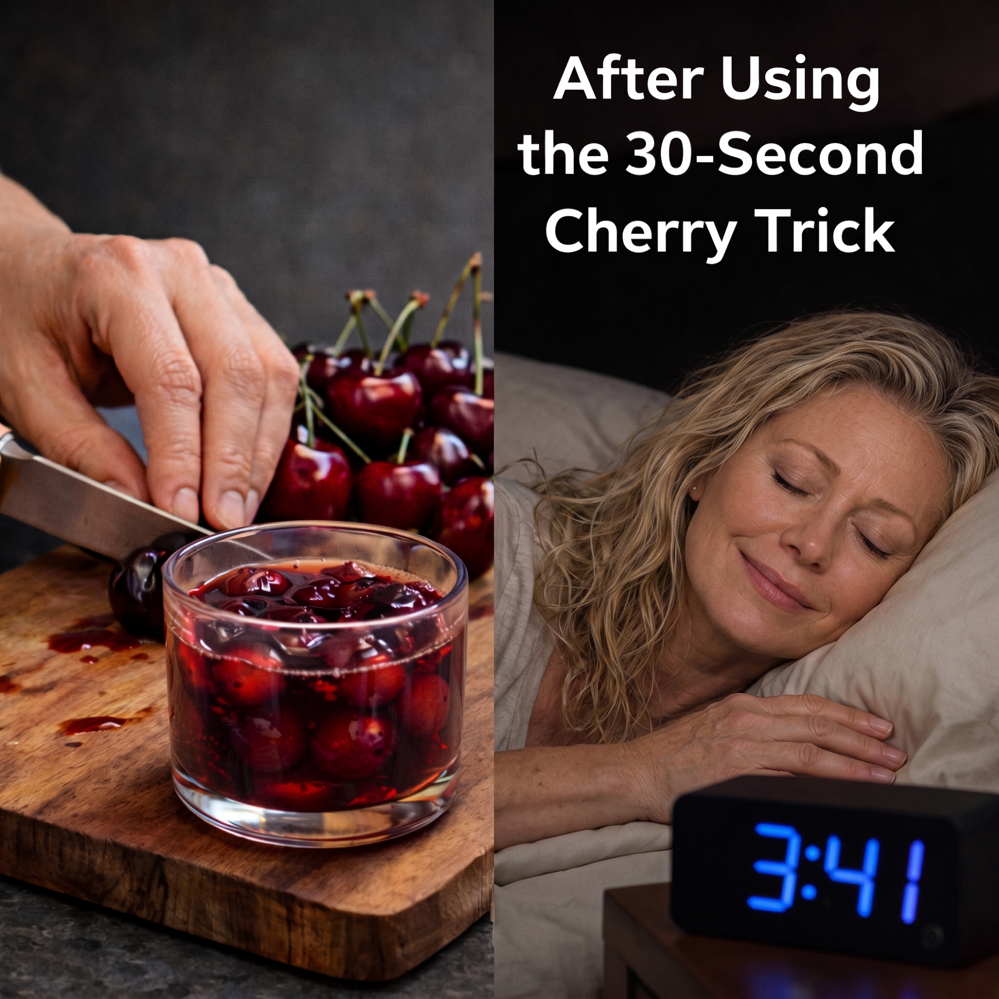 Peaceful sleep after the cherry bedtime ritual